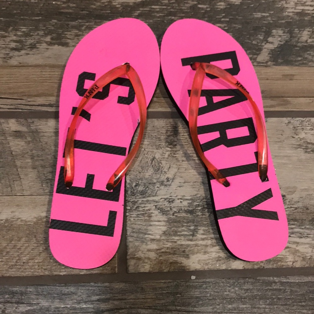 Brand new PINK flip flops